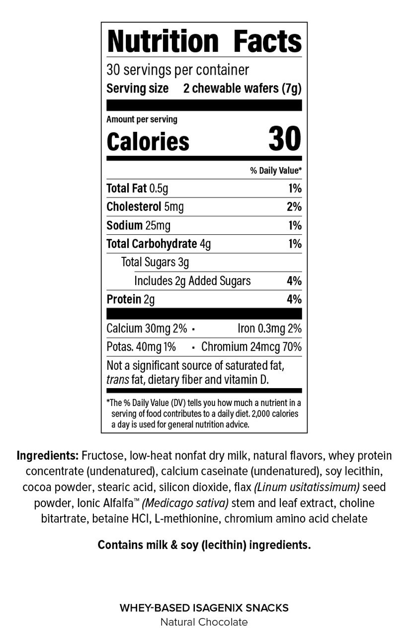 Isagenix Chocolate Snack 7.4 OZ Free Shipping