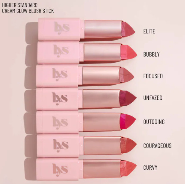 Authentic LYS Beauty Higher Standard Cream Glow Blush Sticks,0.21oz,7 colors