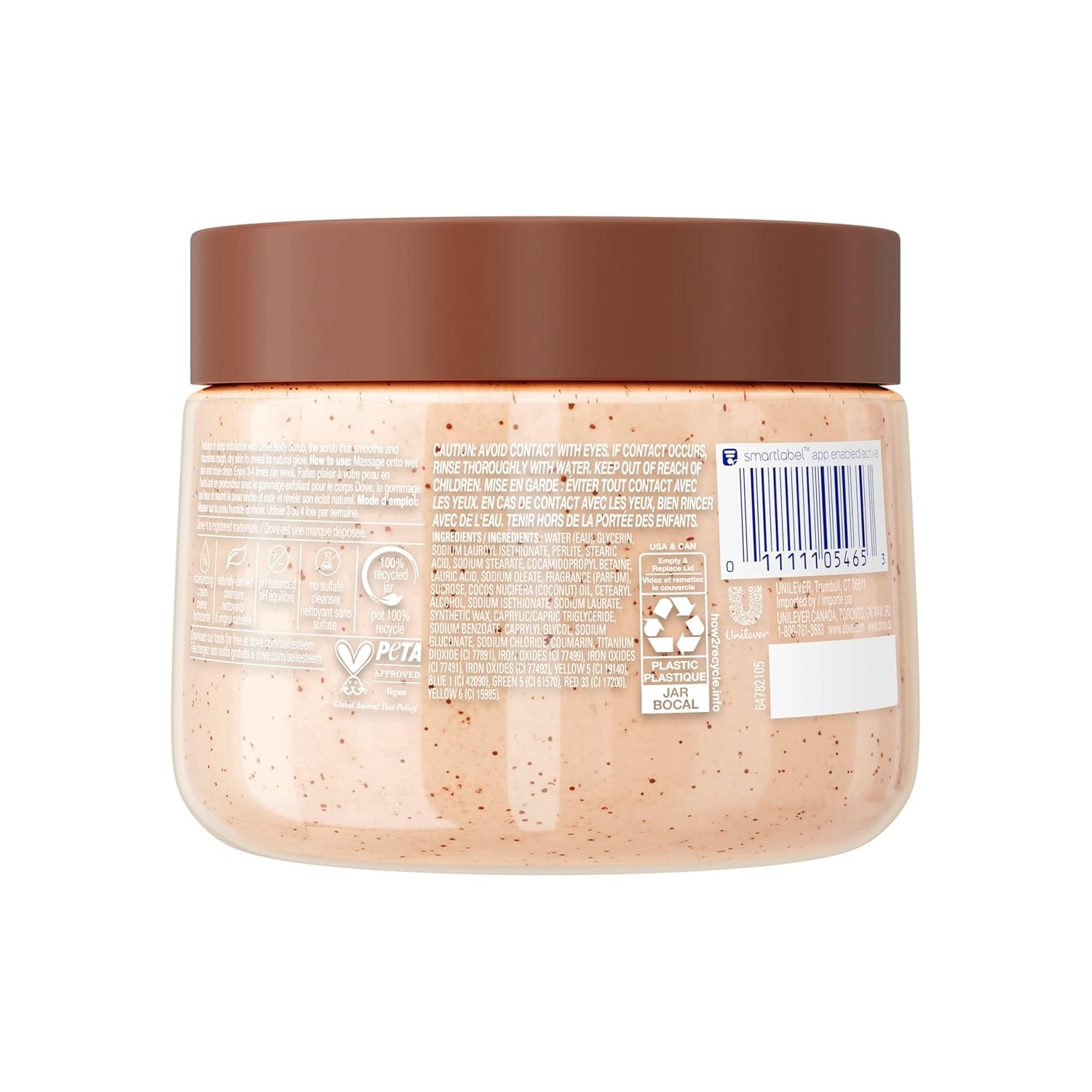 Dove Brown Sugar Coconut Butter Body Scrub 15oz Exfoliating