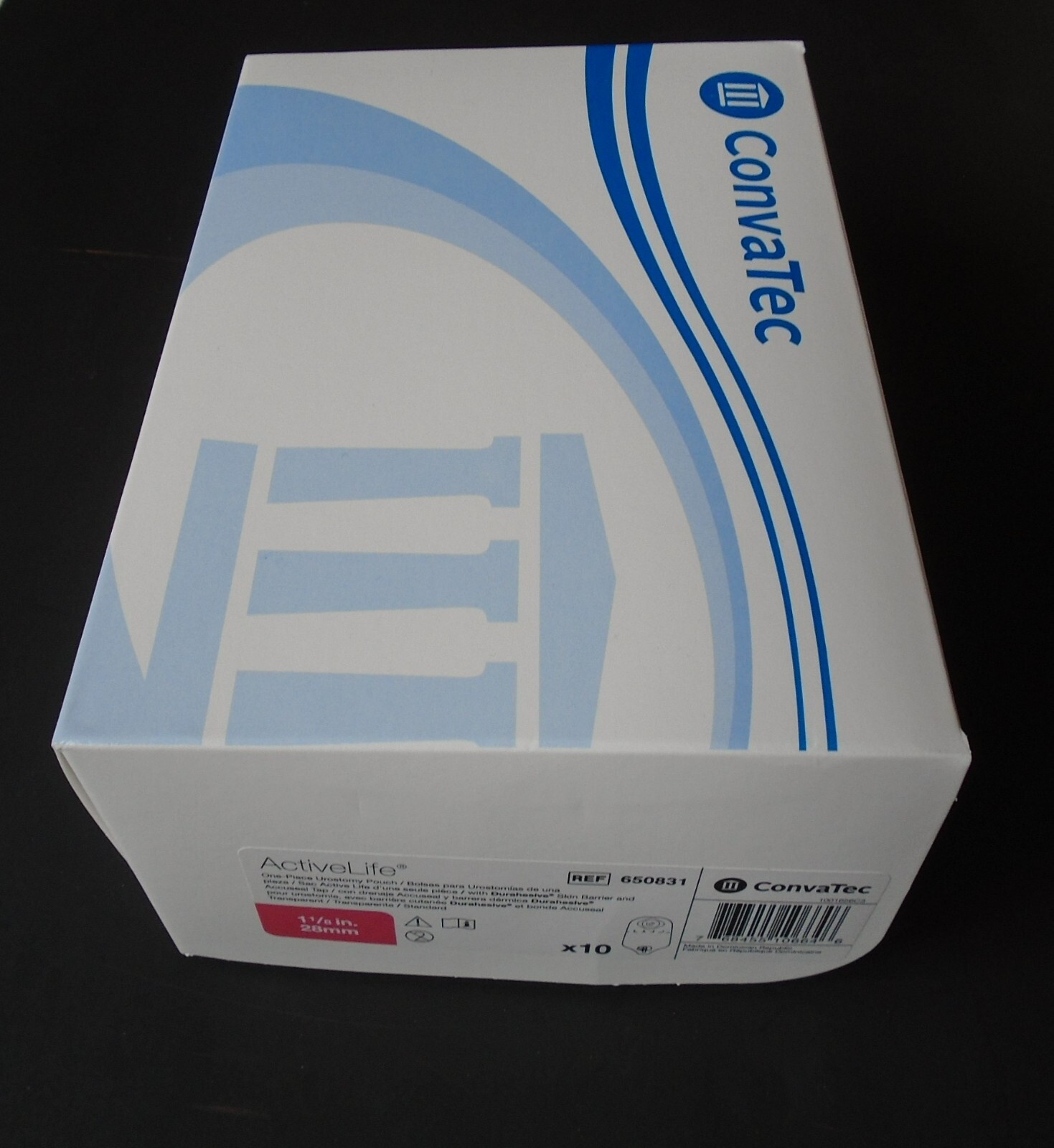 Convatec ActiveLife #650831 Urostomy 1-Piece Drainable Pouch PreCut 1 – 1/8 in.