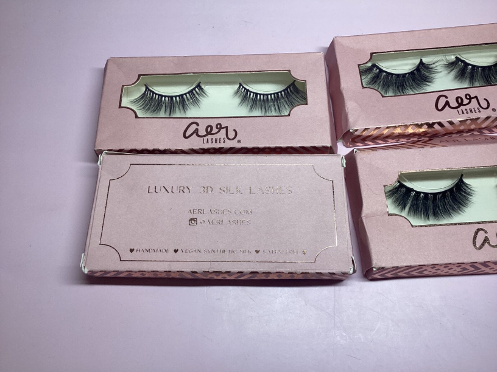 Lot of 4 Different Aer Lashes Luxury 3D Silk Lashes
