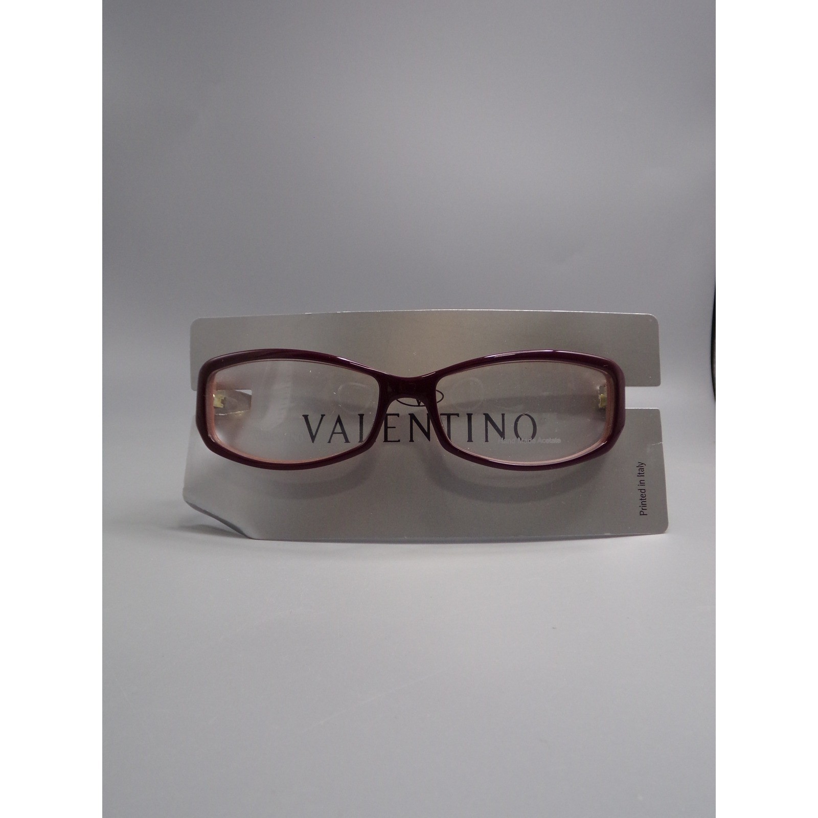 Valentino Eyeglasses Frames Burgundy Oval Women 5768 0QPK 130 Made in Italy
