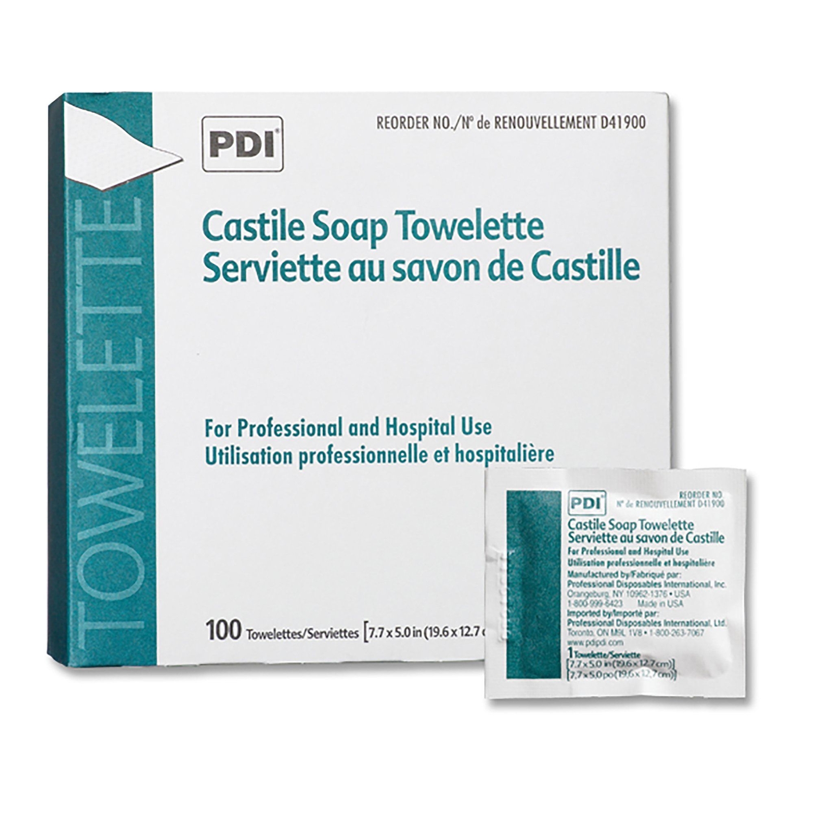 PDI Scented Castile Soap Towelettes, Individual Packet (CS/1000)