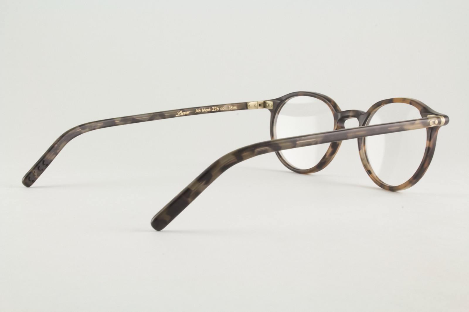 Rare Authentic Lunor A5 Mod.226 col.18m 48mm Black Havana Matte Glasses Germany