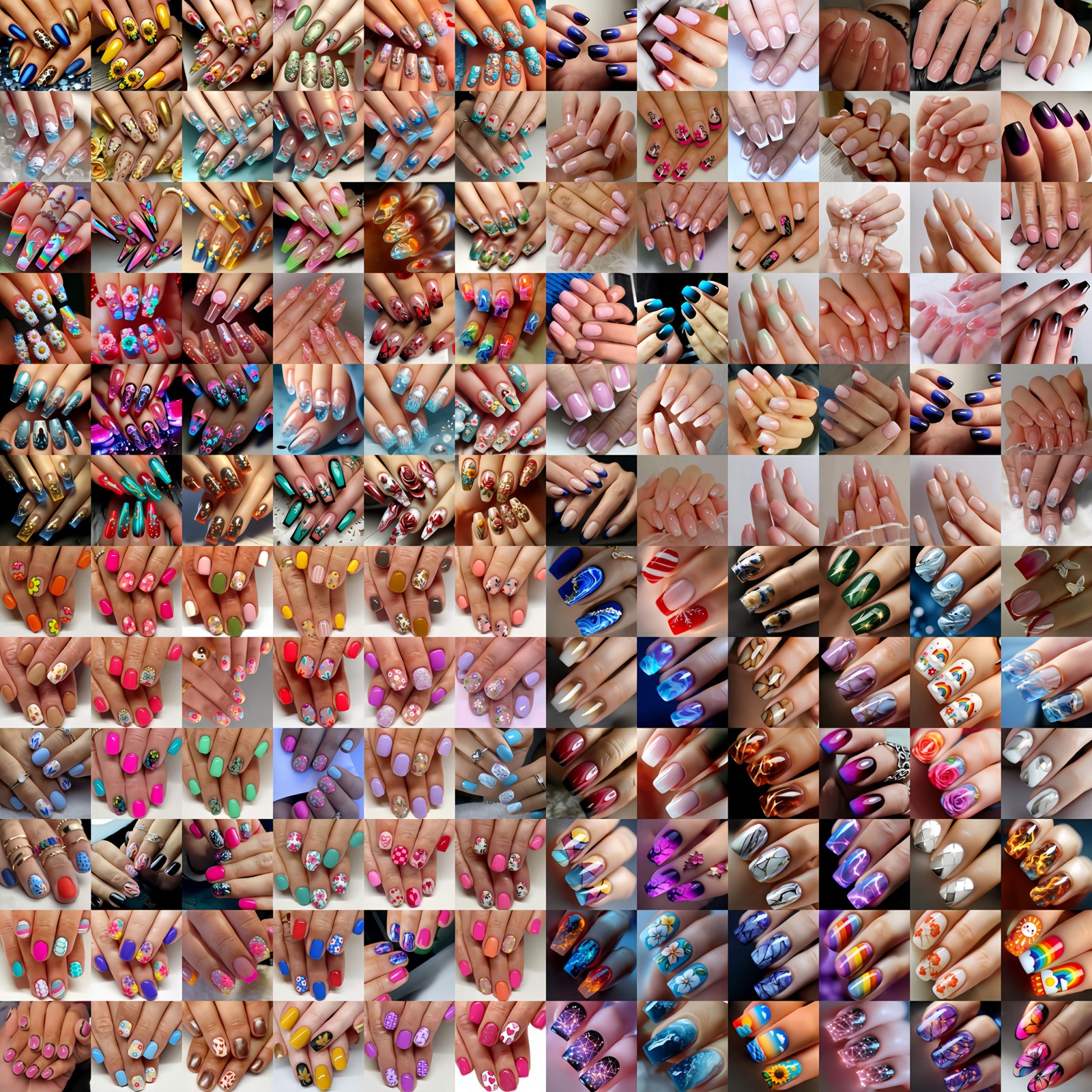 Wholesale 360PCS Press-On Nails Short Medium Length Almond Square Tip Easy-Apply
