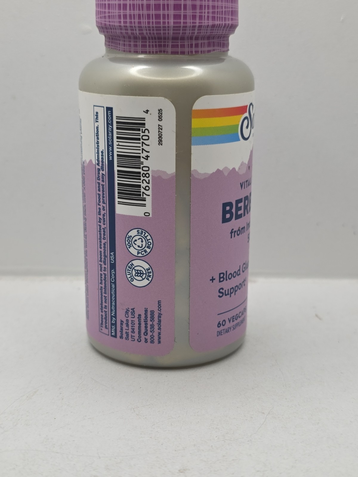 Solaray Berberine 500 mg 60 VegCaps EXP 2029 Sealed Blood Sugar Support
