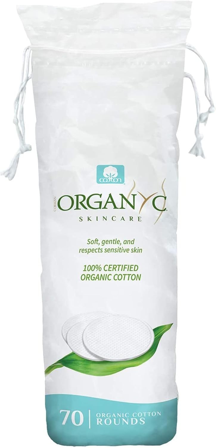 Eco-Friendly 100% Organic Cotton Rounds – 70 Count for Sensitive Skin Care
