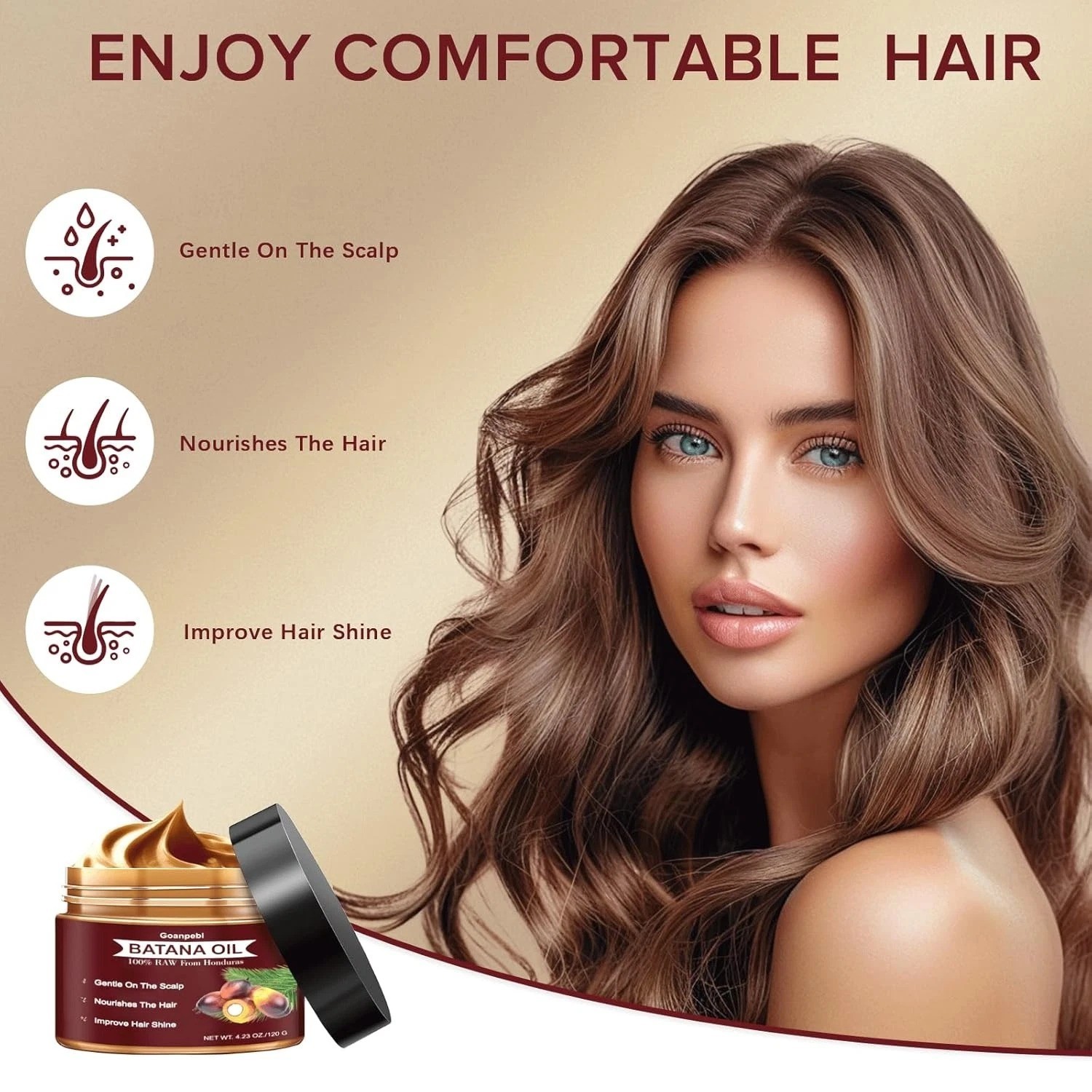 Raw Batana Oil for Hair Growth, Dr. Sebi Pure Natural Batana Oil Moisturizing Sc