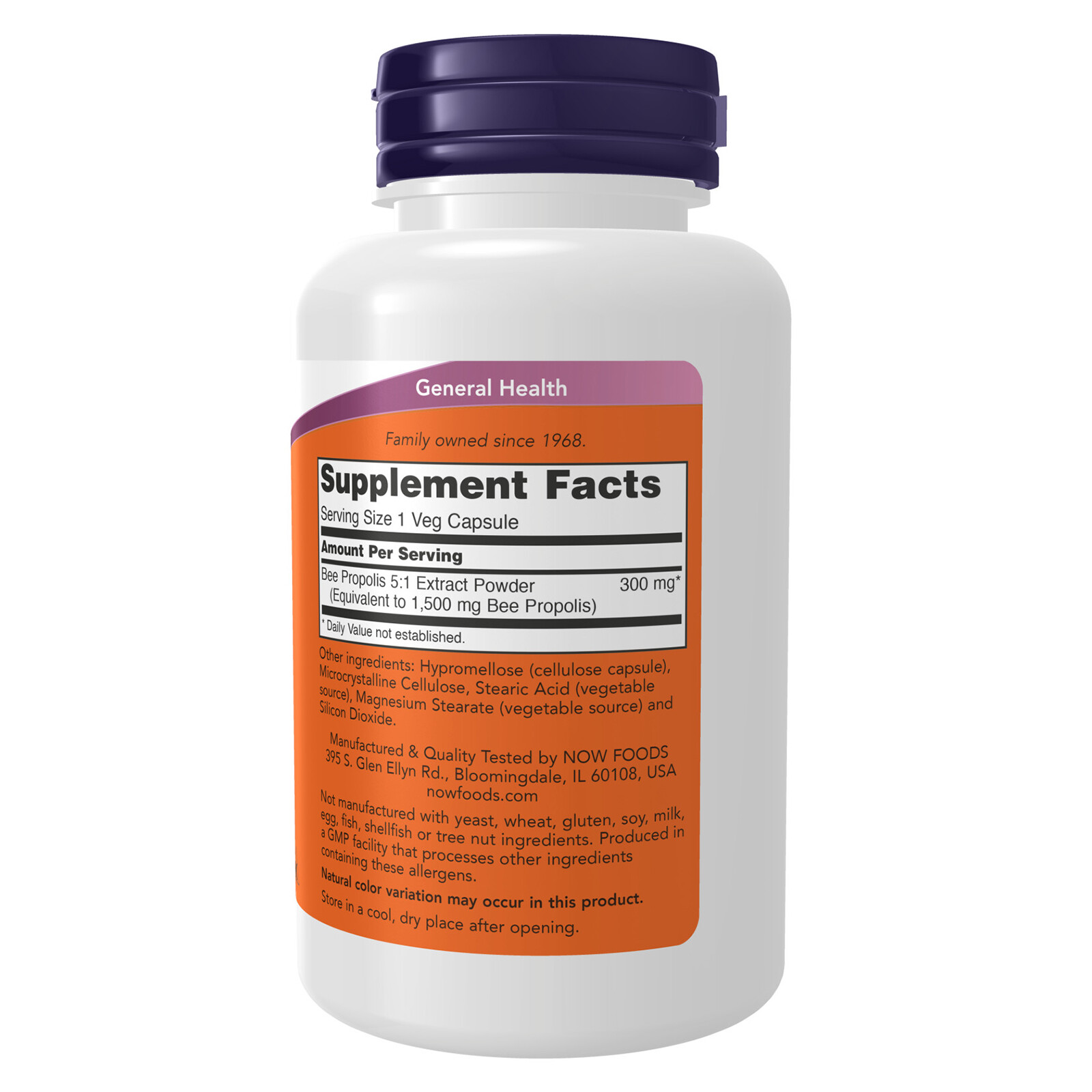 NOW FOODS Propolis 1500 100 Veg Capsules