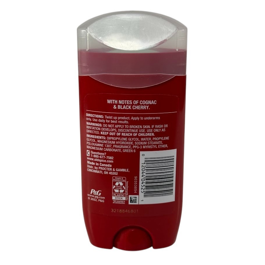 Old Spice Red Label Cognac & Black Cherry Deodorant Scent 3 oz Aluminum-Free
