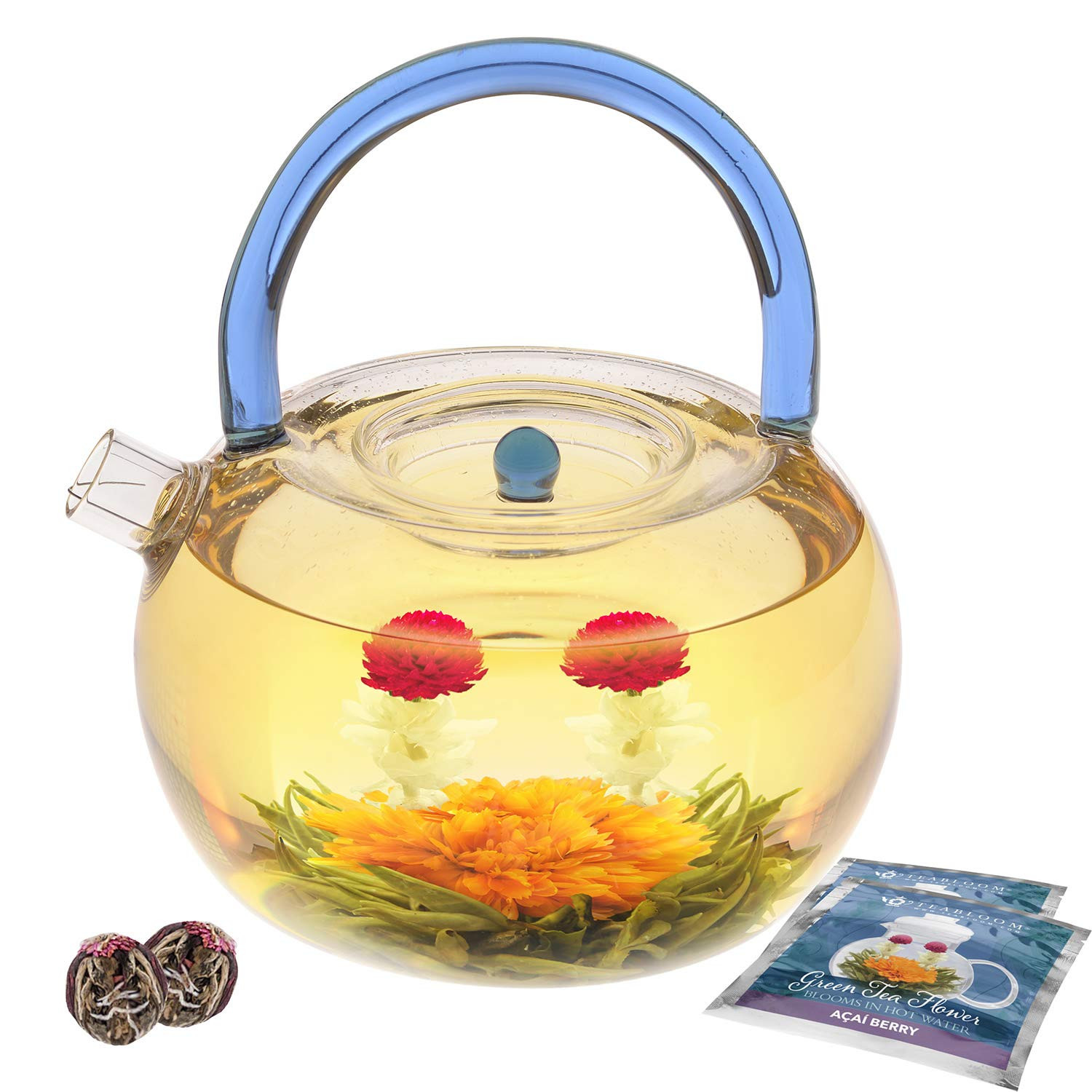 Holiday Flowering Teas – 12 Assorted, Delicious Berry Blooming Teas – Premium Gr