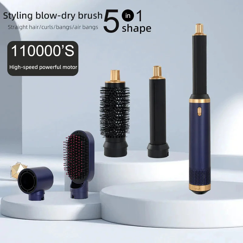 5 in 1 Hair Dryer Brush Hot Comb Set Professional Curling Iron Hair Straightener