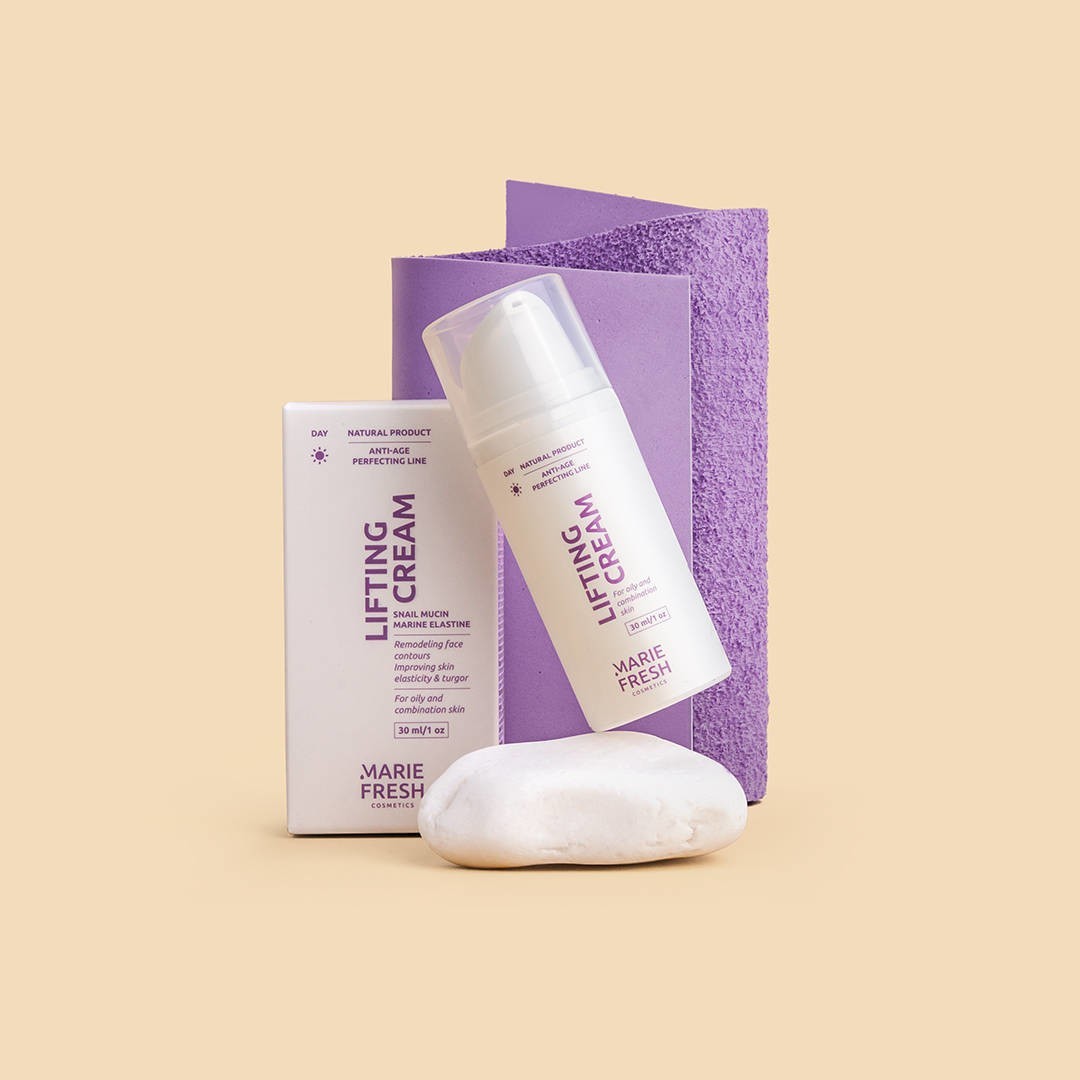 Marie Fresh Day Night Cream Set Oily Skin Snail Mucin AHA Anti-Aging Skincare