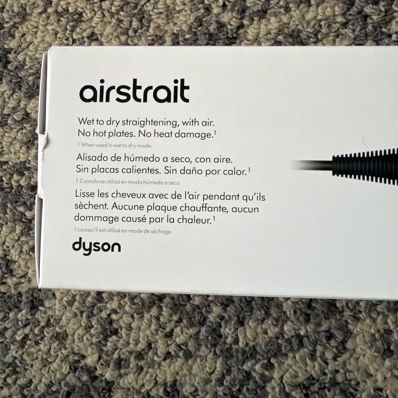 Dyson Airstrait Straightener Amber Silk Wet to Dry Hair Straightener, No Heat