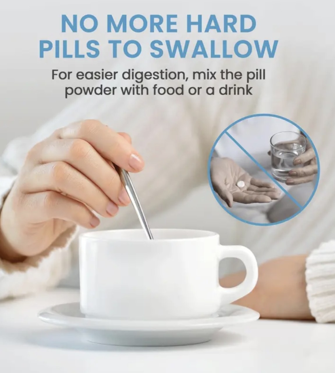 Pill Grinder Stainless Steel Pill & Tablet Crusher / Mill – Compact – Travel