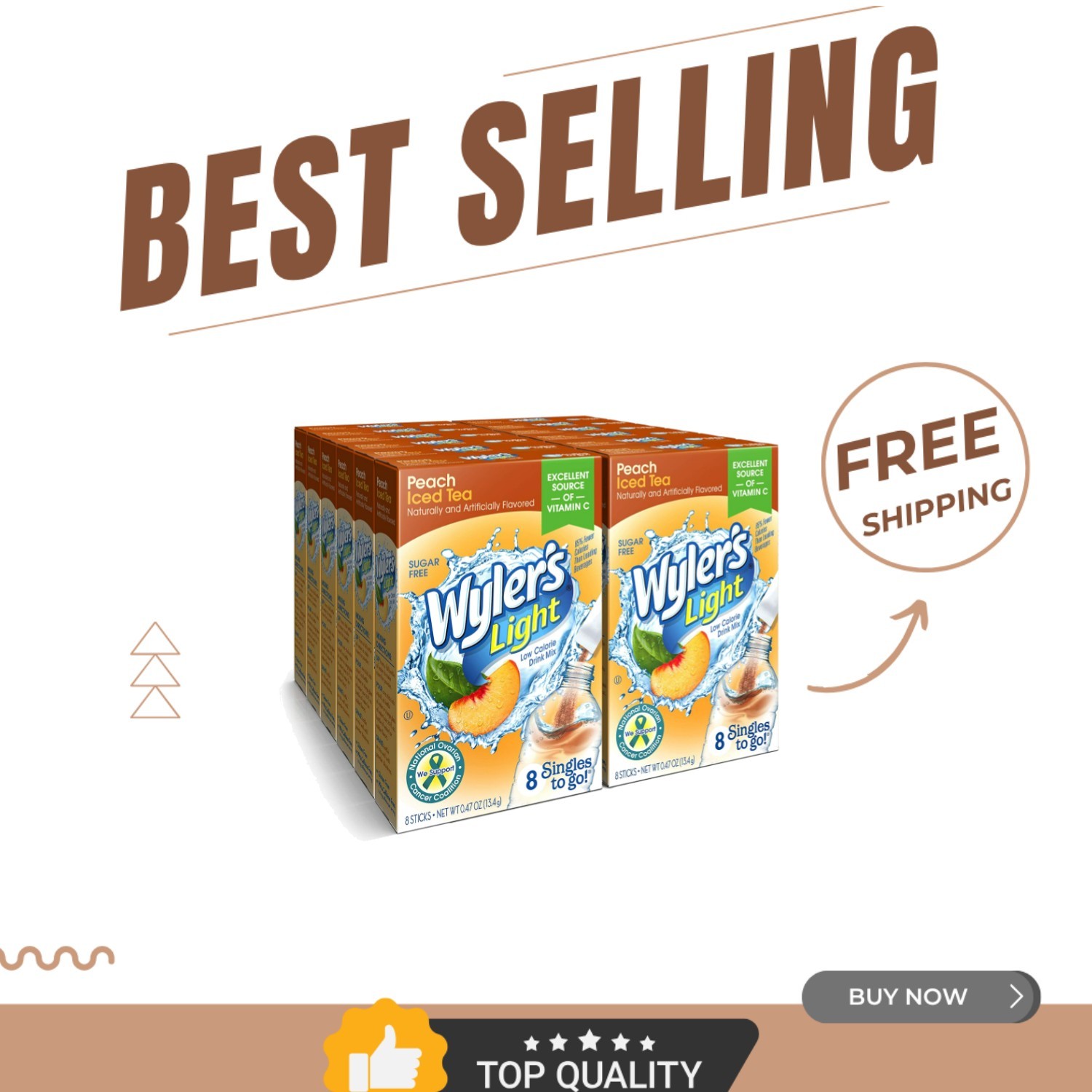 96 Servings of Sugar-Free Peach Iced Tea Drink Mix – Hydration Made Delicious