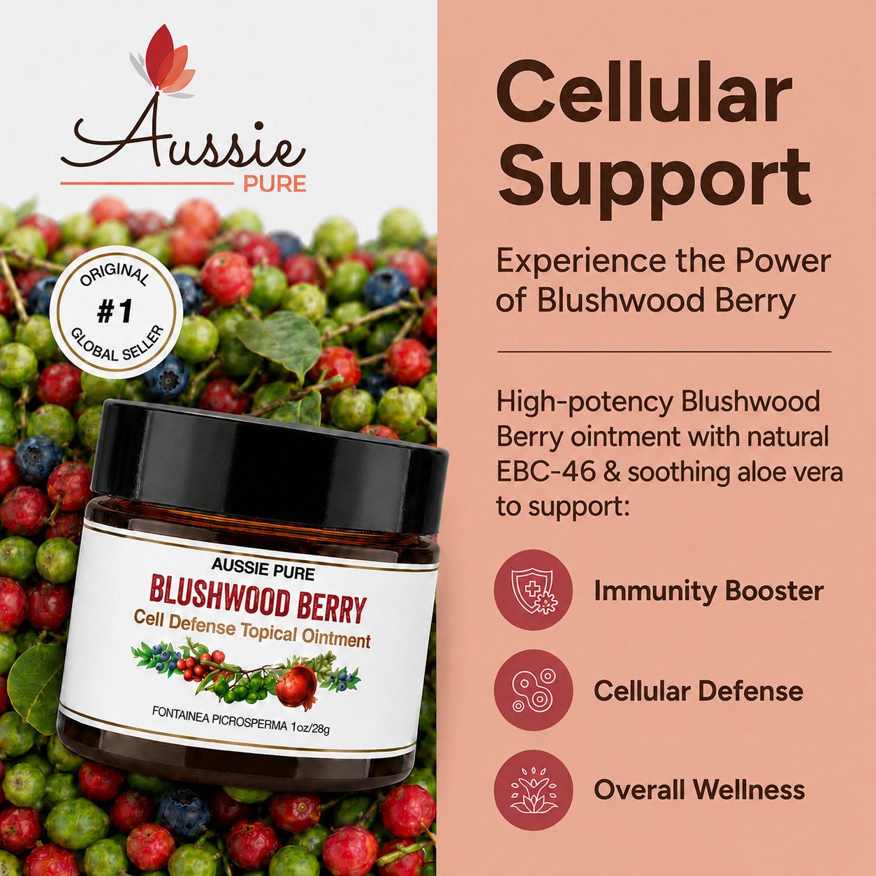 Aussie Pure Blushwood Berry Cell Defense Topical Ointment