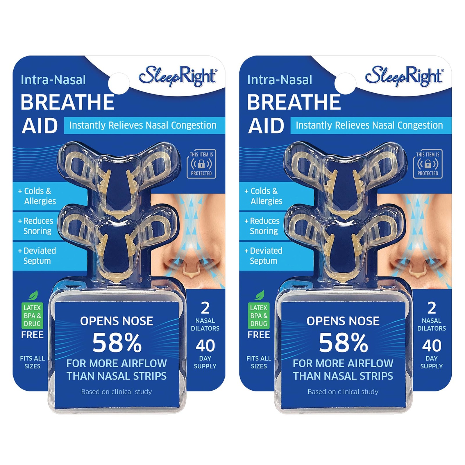 Intra-Nasal Breathe Aids Breathing Aids for Sleep Nasal Dilator Snore Reducer…