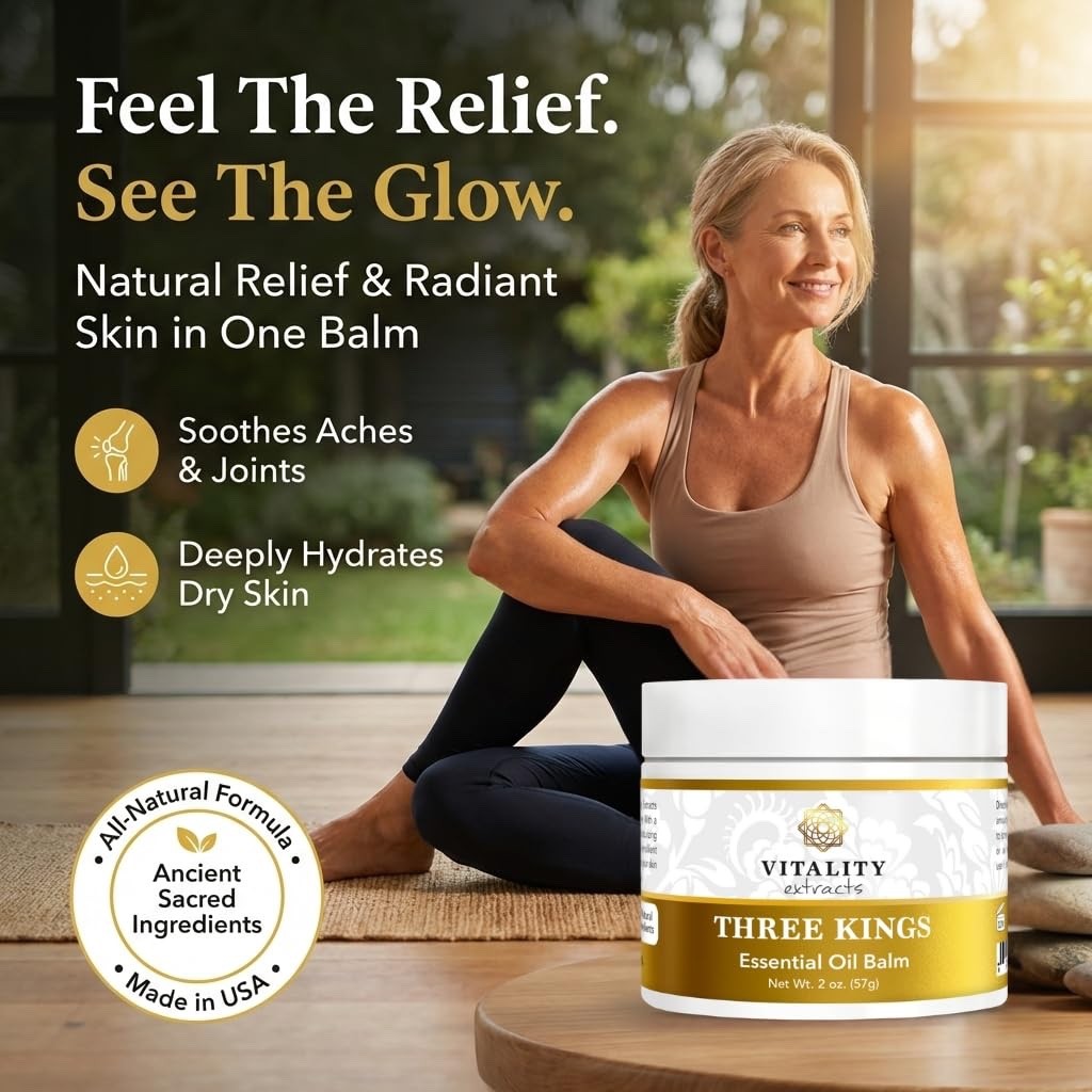 Vitality Extracts Three Kings Essential Oil Balm 2oz Jar