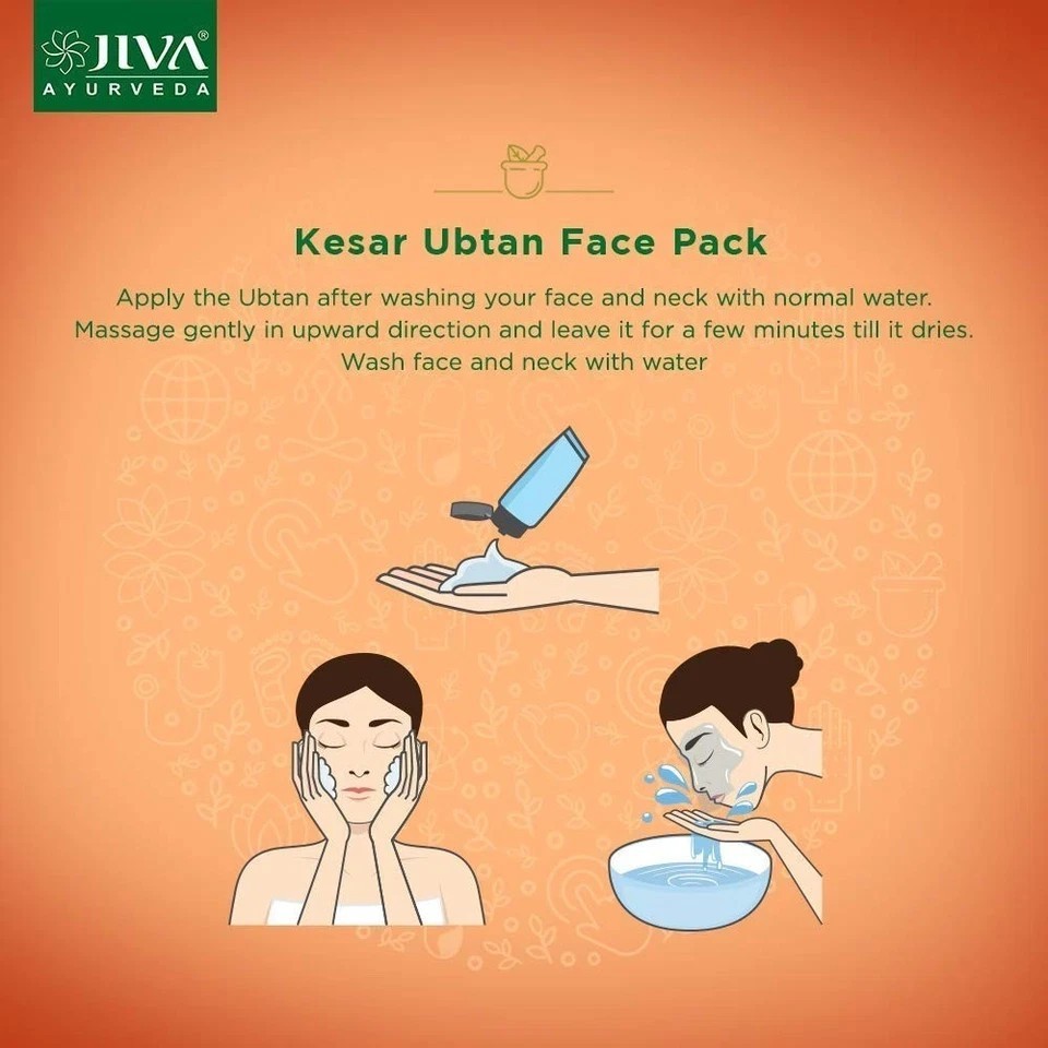 Kesar (saffron) Ubtan Face Pack- 50gm | Improves Complexion & Skin Health (3x)