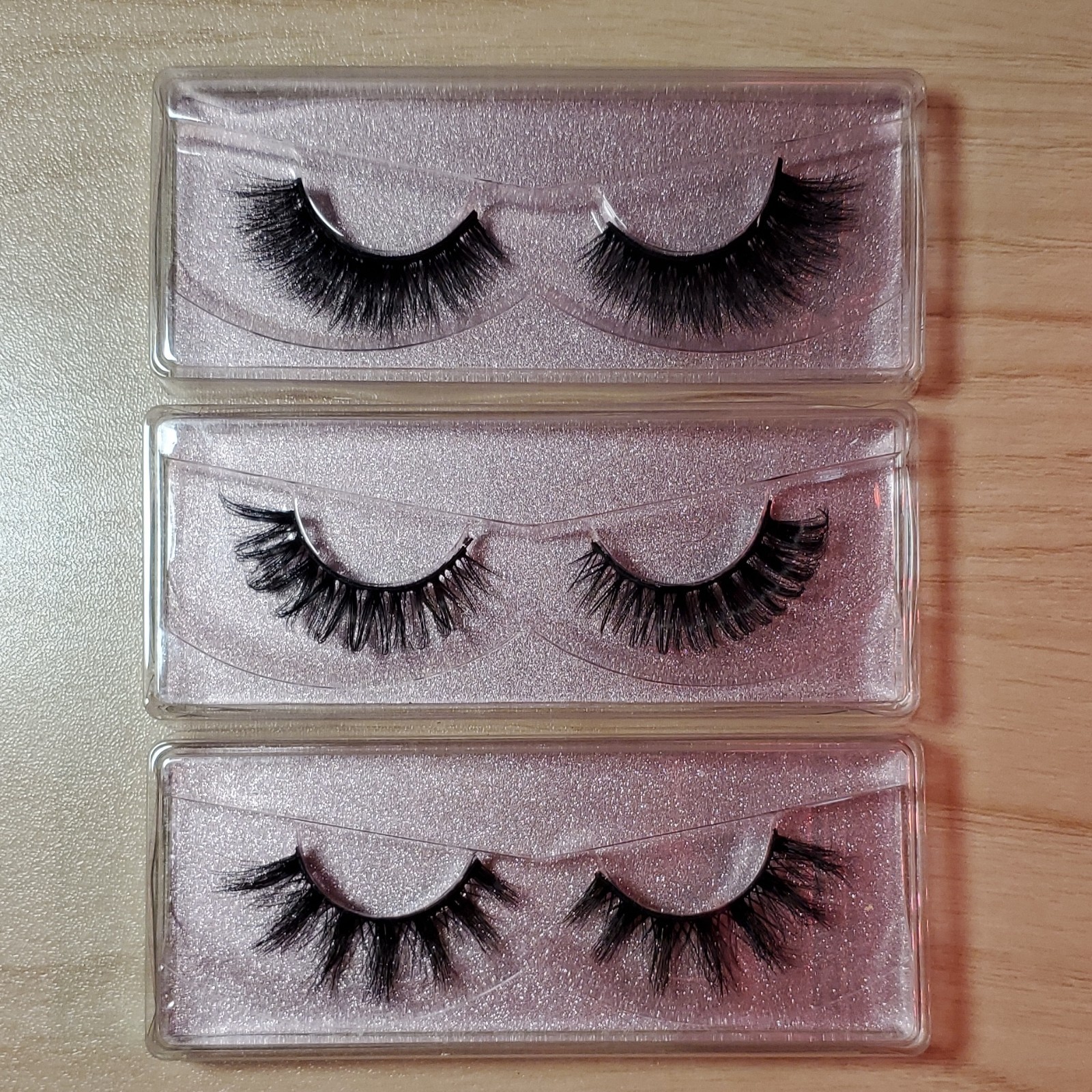 3 Pairs Black Strip False Eyelashes Long Full Volume Variety Reusable Standard