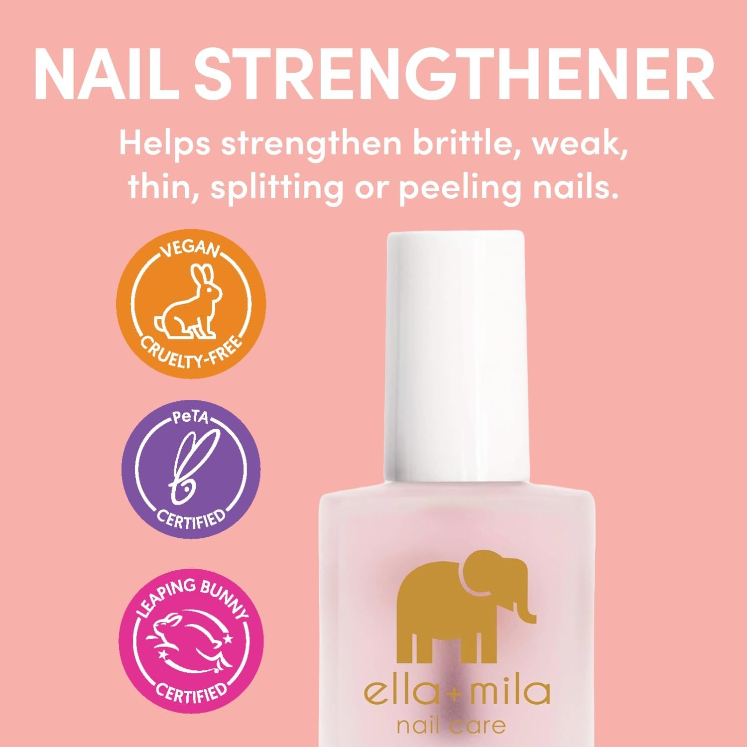 ella+mila Nail Strengthener and Growth Treatment – 0.45 Fl Oz (Pack of 2)
