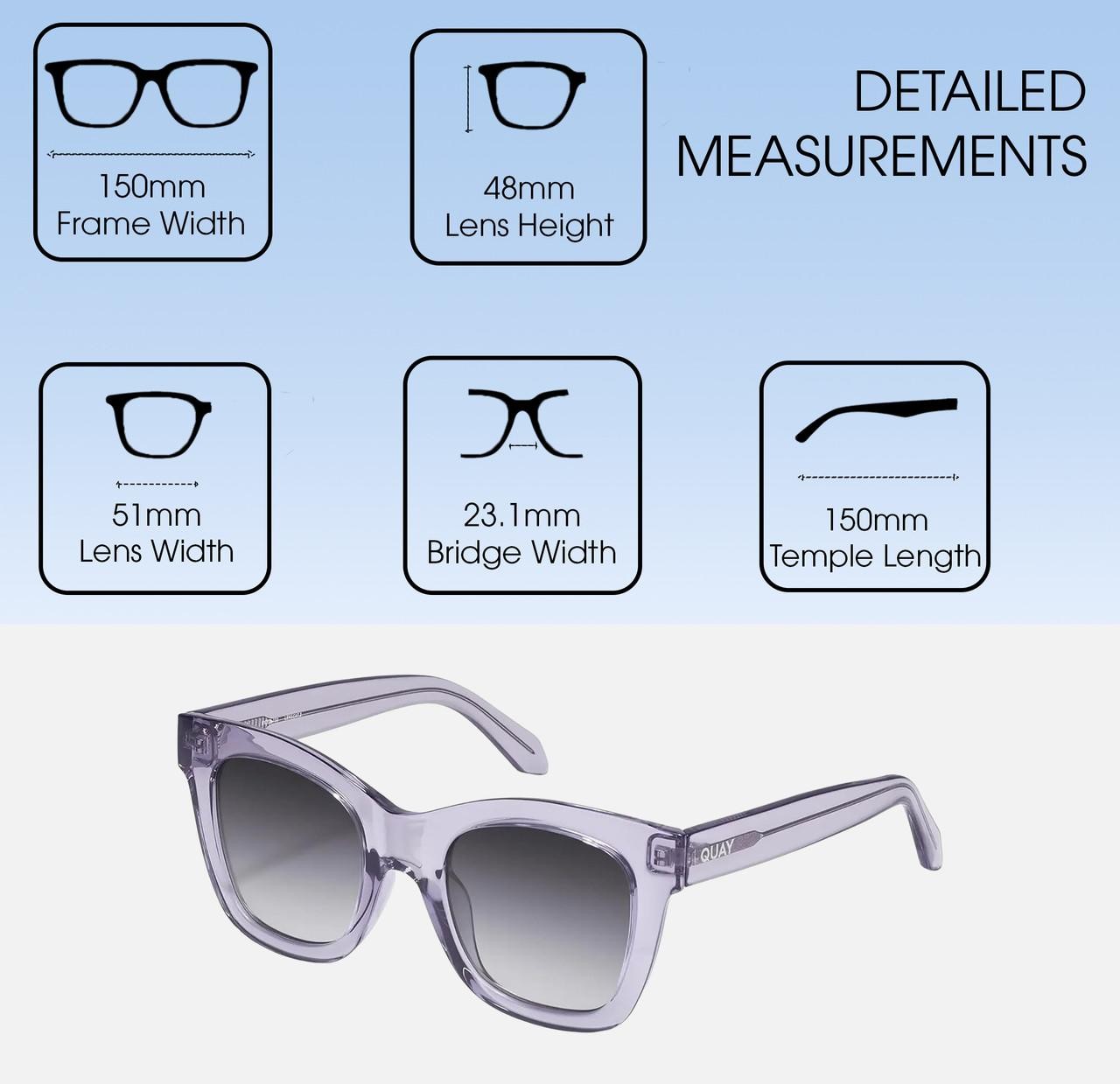QUAY Australia After Hours Designer Reading Glasses Sweet Pea Lilac Cat Eye 51mm