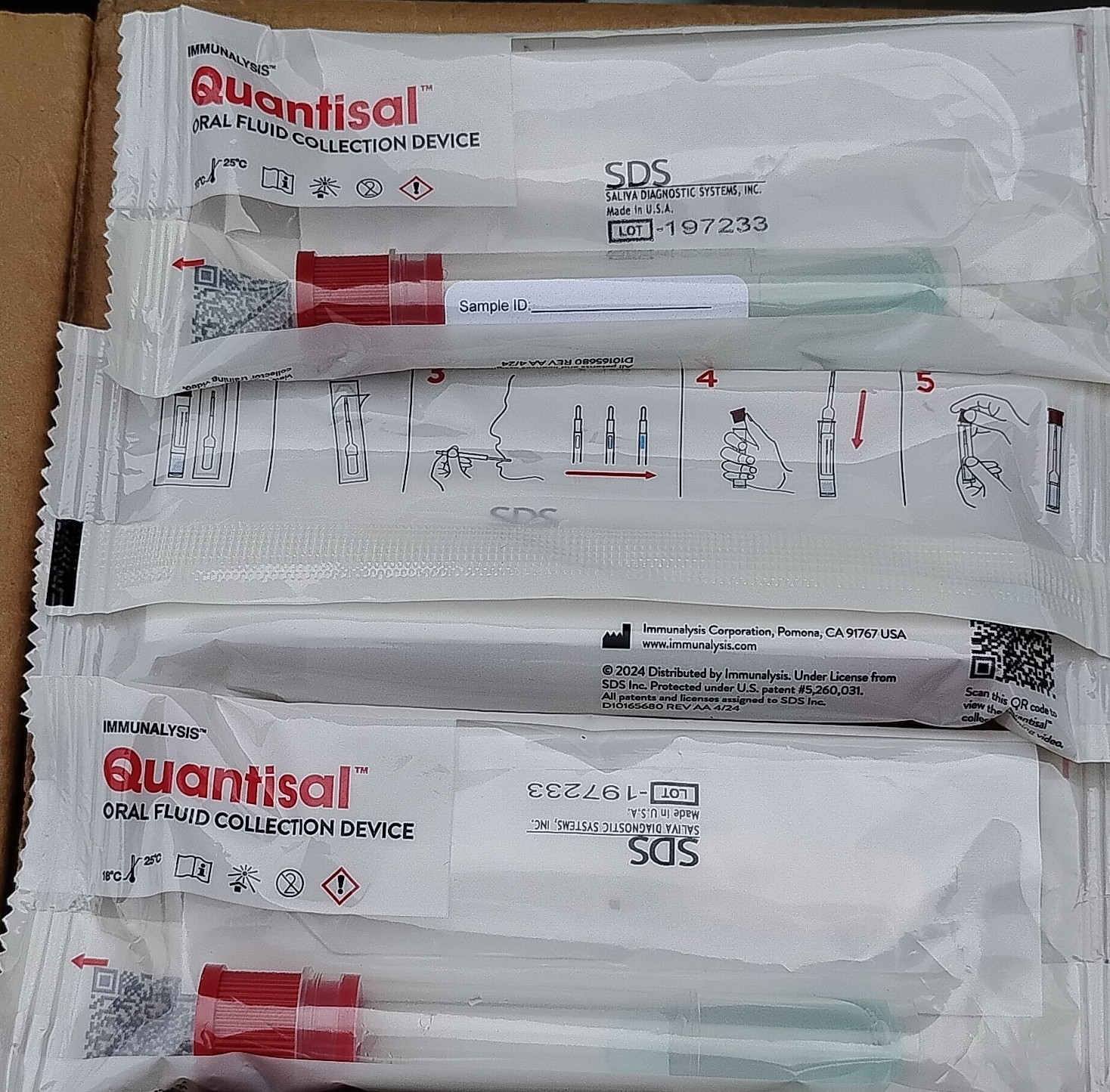 20 Immunalysis Quantisal Oral Fluid Saliva Collection Device Exp 2028-01-31