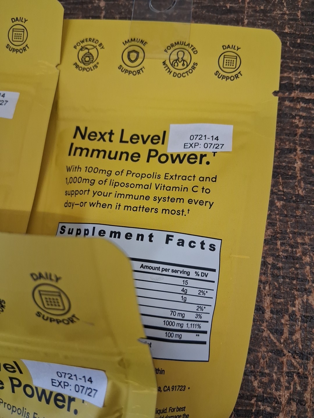 Beekeeper’s Naturals Propolis Liposomal Vitamin C 5 Packets 15 Packs Total New