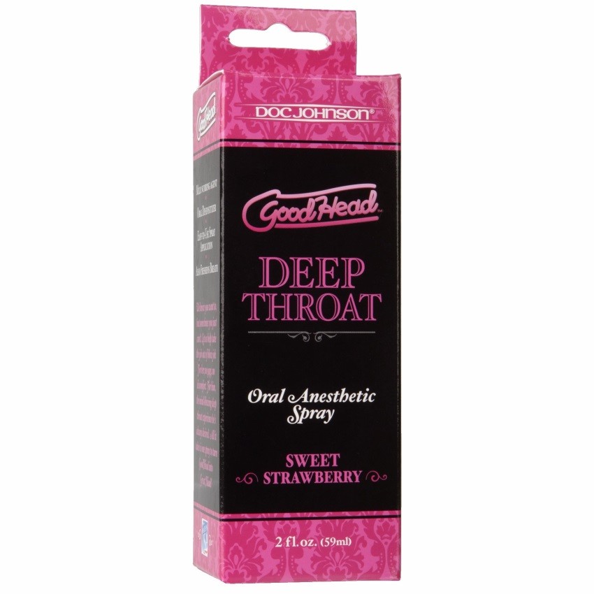DEEP THROAT SPRAY ORAL SEX GOODHEAD, STRAWBERRY, BEST SELLER ORAL SPRAY. 2 OZ