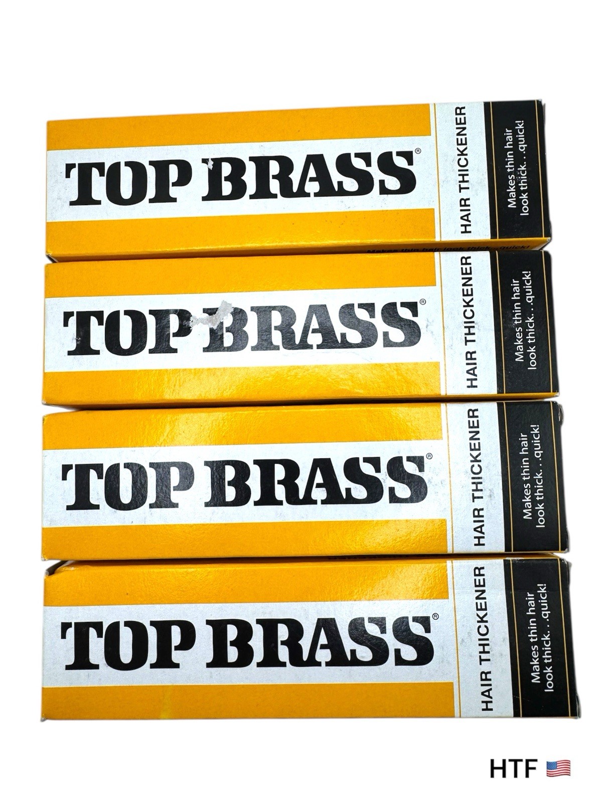 4 Tubes Top Brass Hair Thickener Makes Thin Hair Look Thick 3oz Made in Jamaica