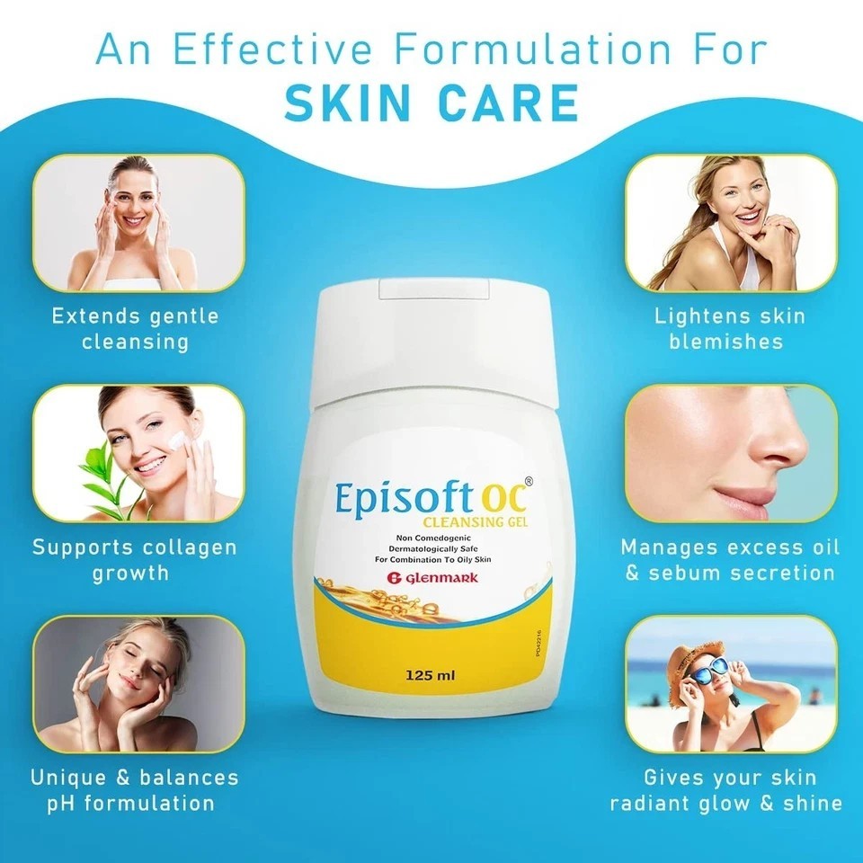 Episoft OC Cleansing Gel For All Skin Types 125ml Each Set Of 3