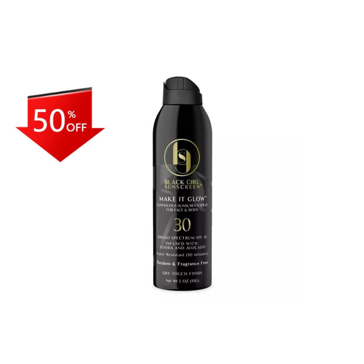 Black Girl Sunscreen Make It Glow Sunscreen Spray – SPF 30 – 3oz
