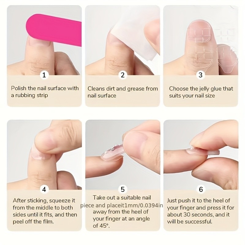 Wholesale 360PCS Press-On Nails Short Medium Length Almond Square Tip Easy-Apply