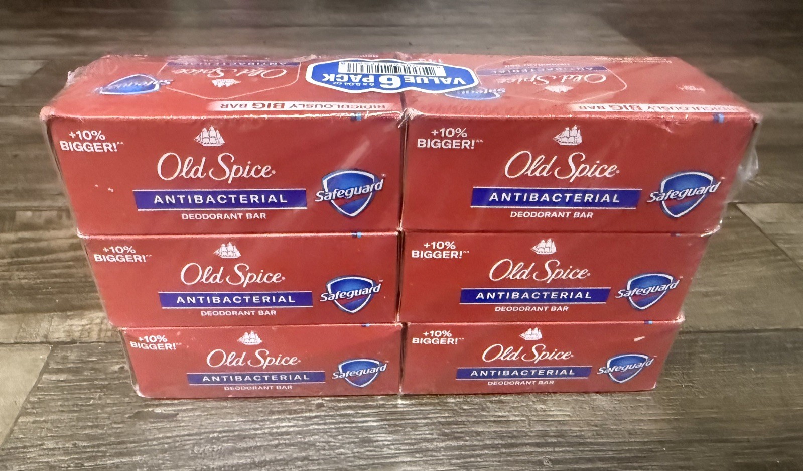 Safeguard Old Spice Antibacterial Deodorant Bar 5.04 oz. each (1-sealed 6pk)