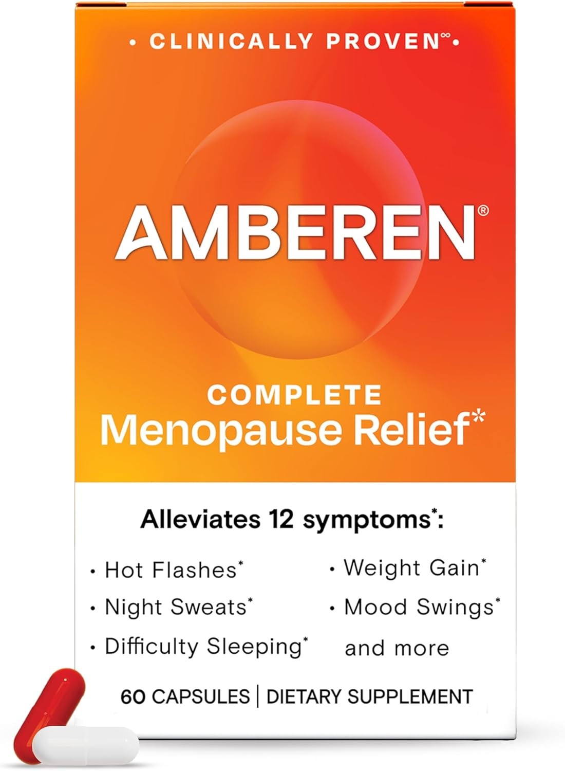 (3 Pack) Amberen Advanced Menopause Relief with Amber M Complex 90 Capsules