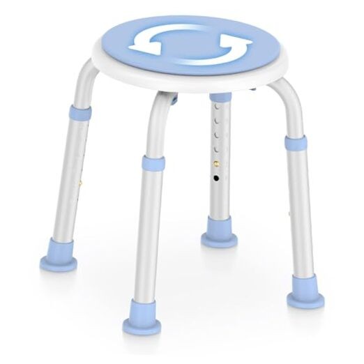 360 Rotating Swivel Shower Seat – Adjustable Seat for Tub & Small Bathtub –