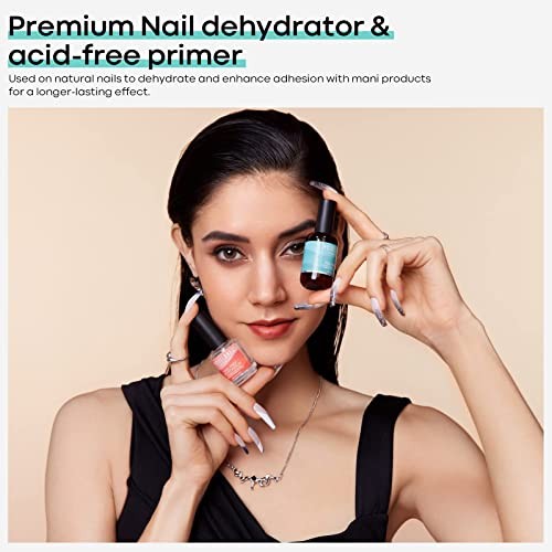 15 ml Nail Dehydrator and Primer, Acid Free 0.5 Fl Oz (Pack of 2) Transparent