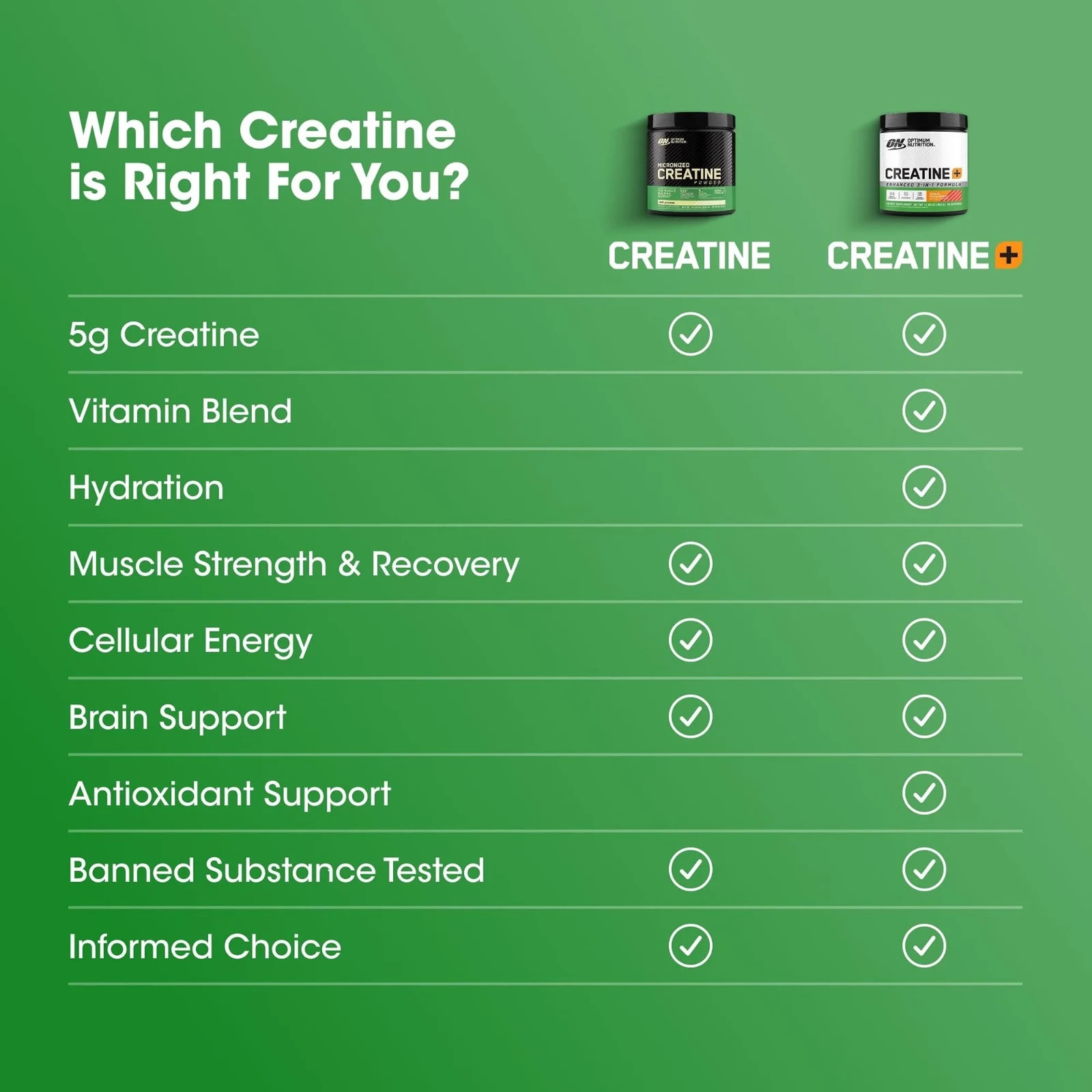 Optimum Nutrition, Micronized Creatine Powder, Unflavored 60 Servings