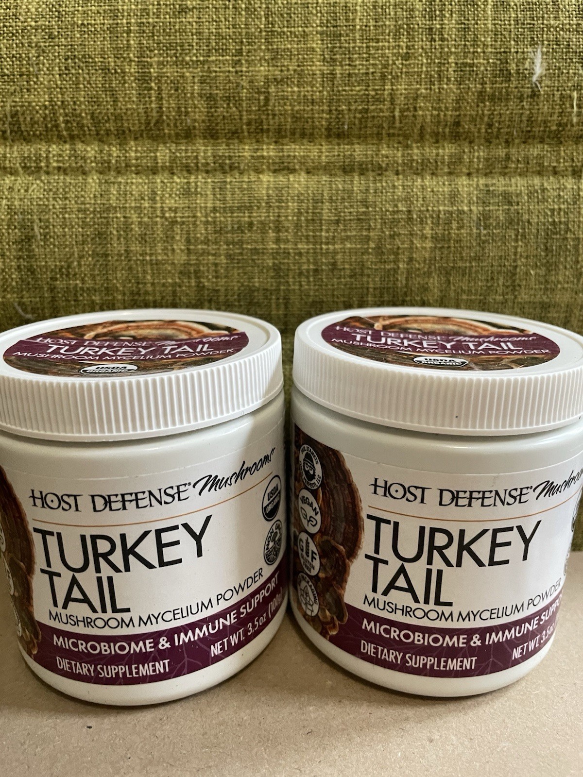 (2) Host Defense Turkey Tail Powder 100g Organic Immune Support Fungi Each NEW