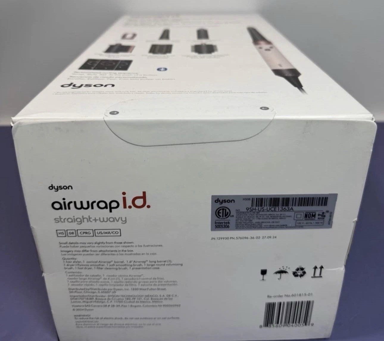Dyson Airwrap i.d. straight+wavy Multi Styler 1.6in Bluetooth Ceramic Pink Black