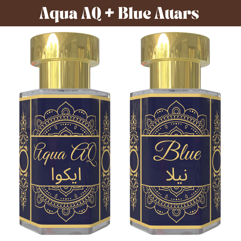Aqua & Blue Attar Combo | Alcohol-Free Perfume | Fresh & Modern Fragrance 6 ml