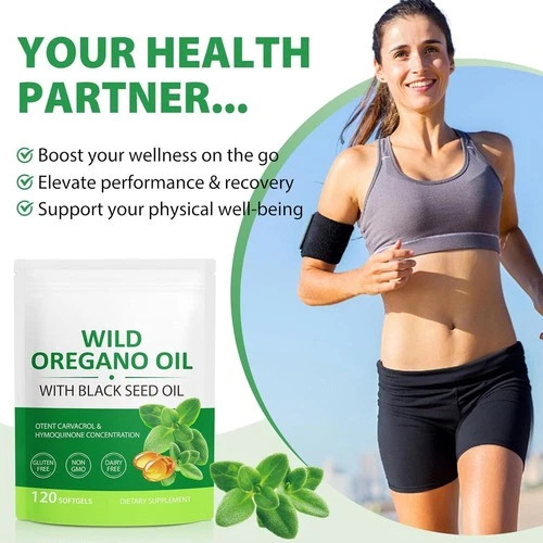 Resilia Oregano Oil Capsules 120 Count 6000mg Oil of Oregano with Black Seed oil