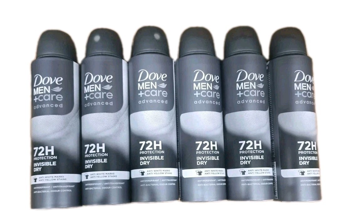 6X Dove Men + Care Invisible Dry Antiperspirant Deodorant Spray 5.07 Fl Oz