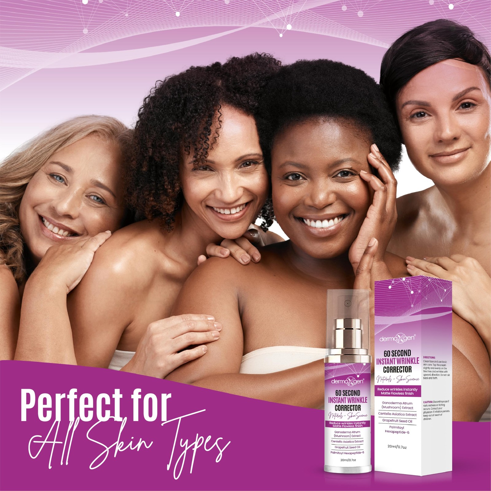 DERMAXGEN 60 Second Instant Wrinkle Corrector Pure 0.7 Fl Oz (Pack of 1)