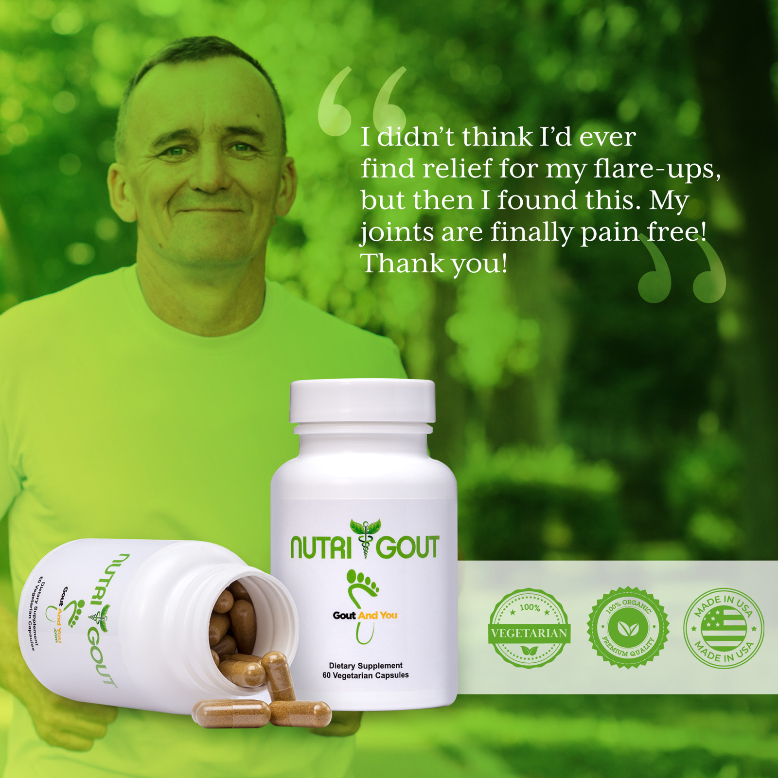 4 Bottles NutriGout Uric Acid Lowering and Gout Supplement from GoutandYou.com