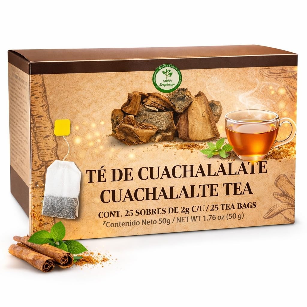 Cuachalalate Tea – 25 Tea Bags – 100% Natural Herbal Infusion – Vegan – Traditio