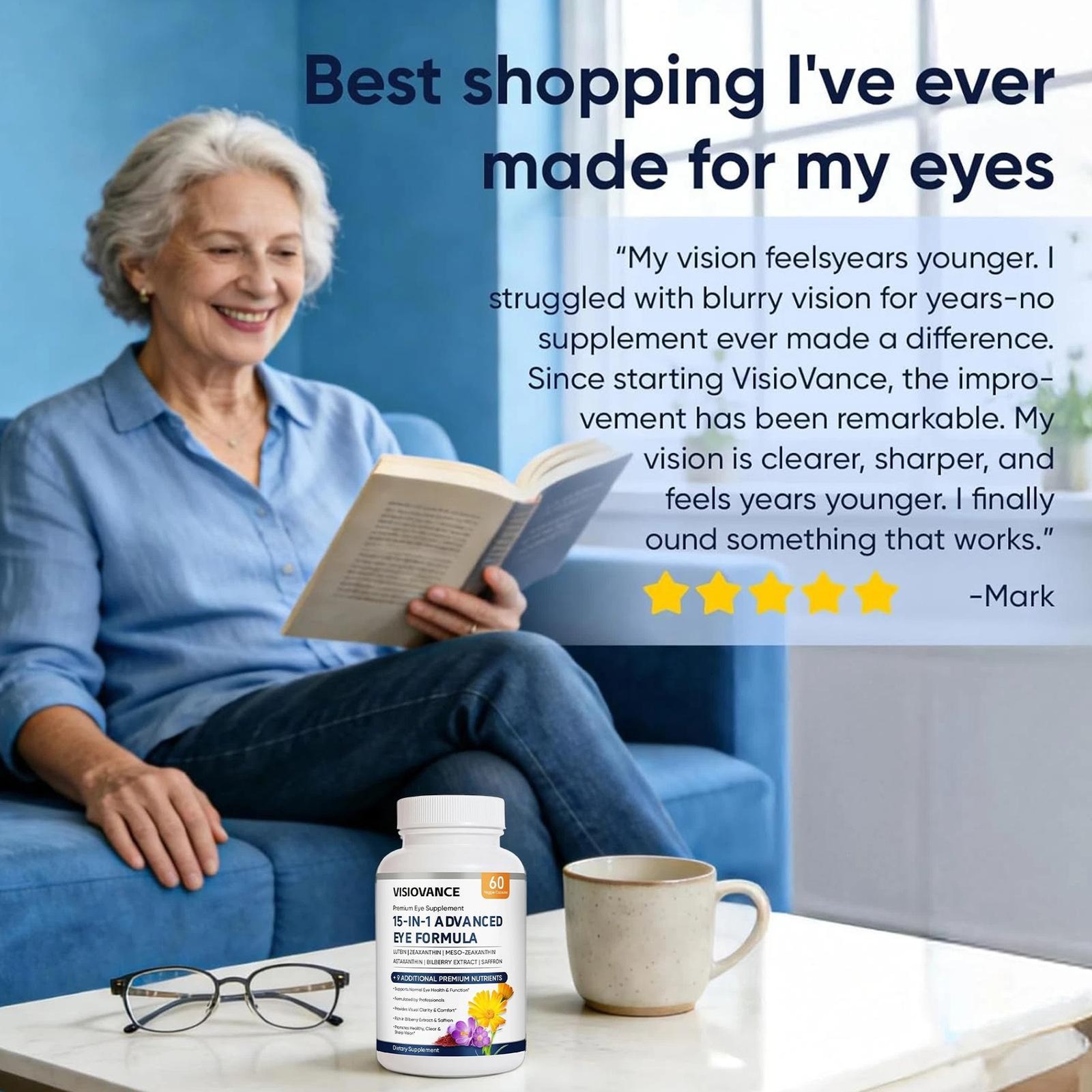 VisioVance 15 in 1 Advanced Eye Formula – Neurobella Eye Formula 60 Capsules