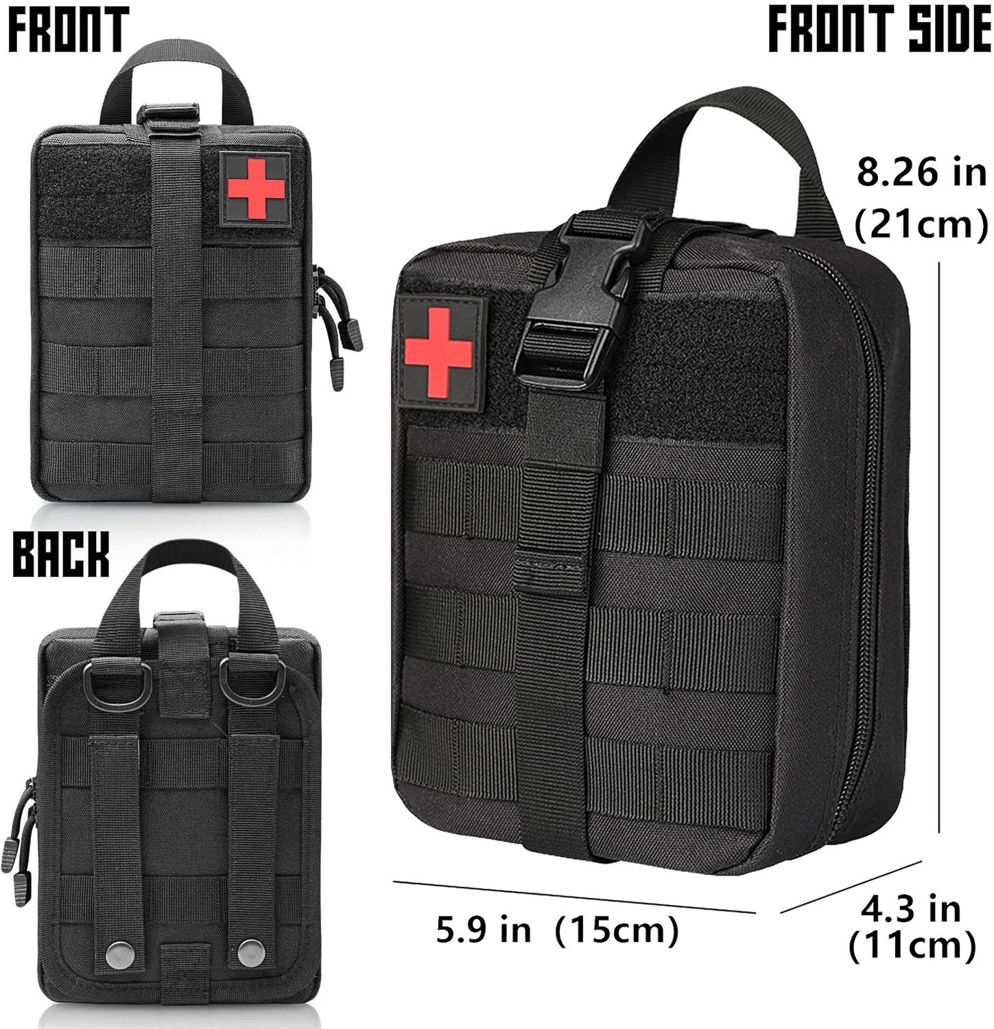 Tactical IFAK First Aid Trauma Kit Molle Medical Survival Gear with Tourniquet