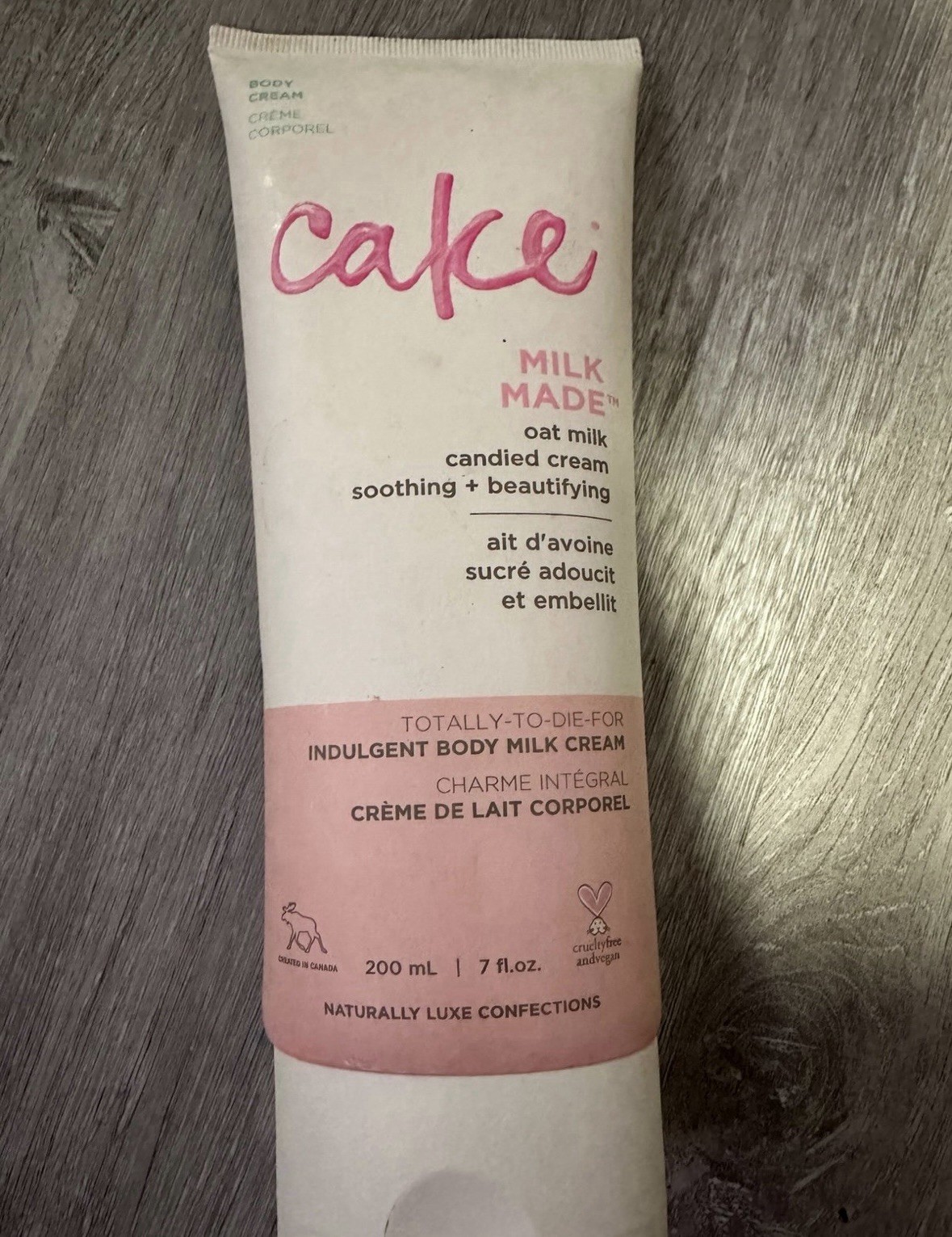 Cake Milk Made Oat Milk Body Cream Candied Cream Moisturizer Vegan 200 mL